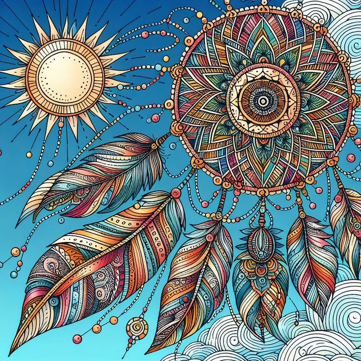 Dream Catcher Mandala Art