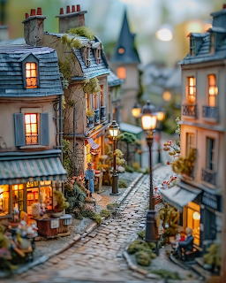 Miniature French Village Diorama