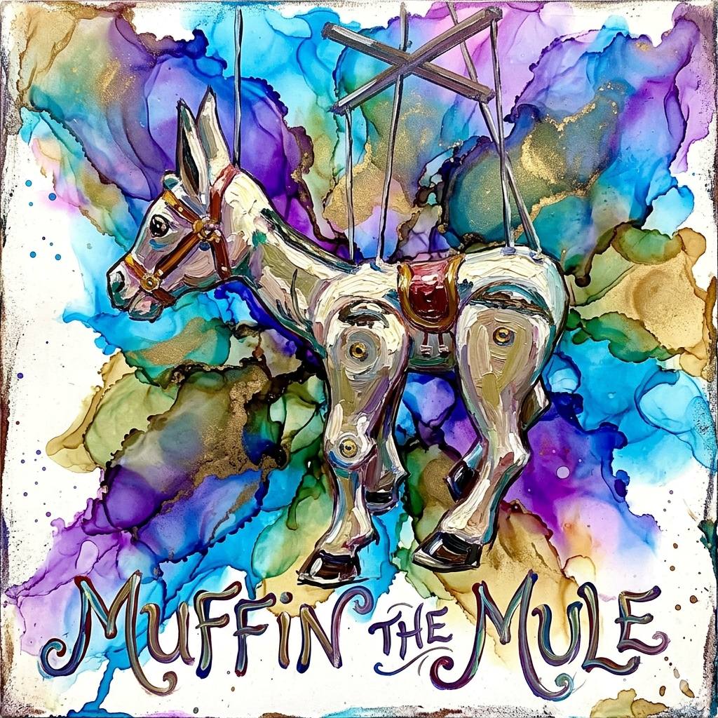 Muttin the Mule Watercolor