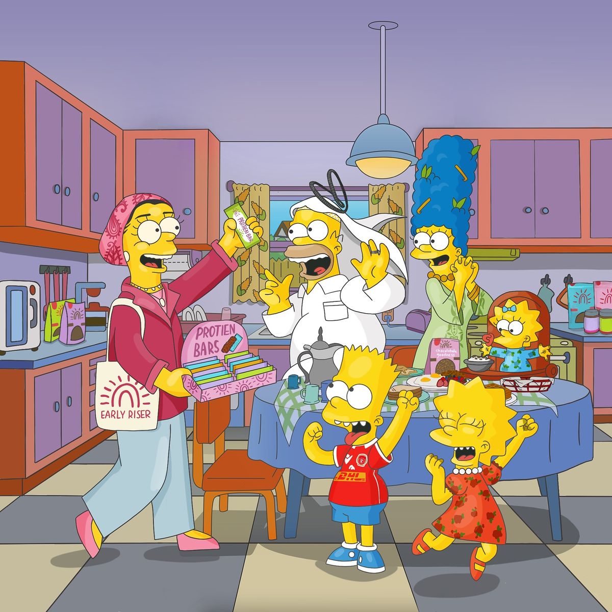 Simpsons Family Kitchen Scene