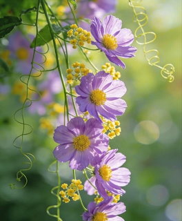Purple Cosmos Flowers
