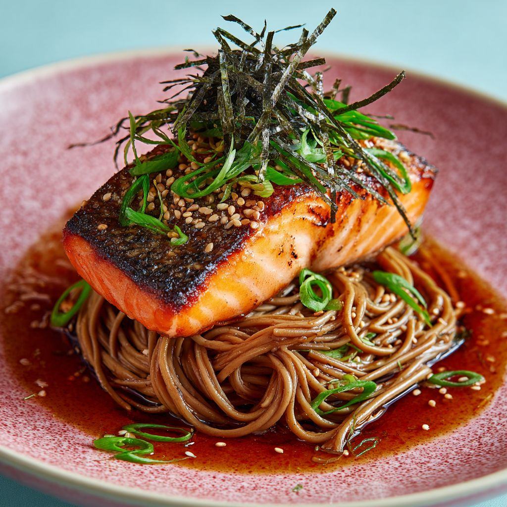 Salmon Soba Noodle Bowl