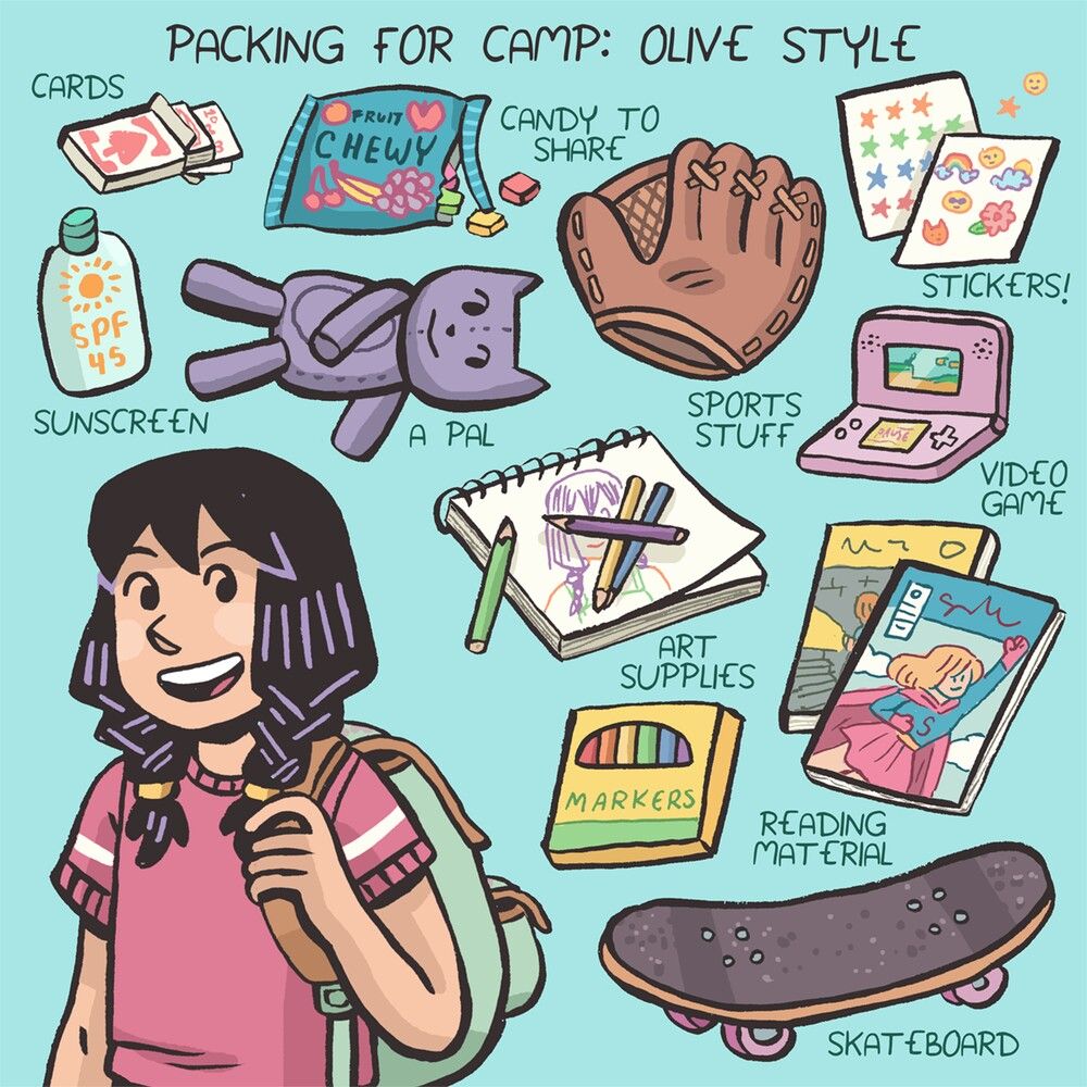 Camp Packing Essentials Illustration