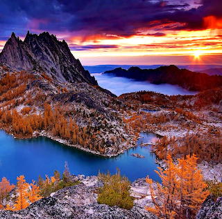 Alpine Lake Autumn Sunrise