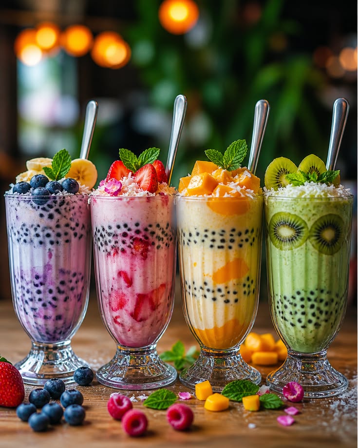 Fruit Smoothie Glasses