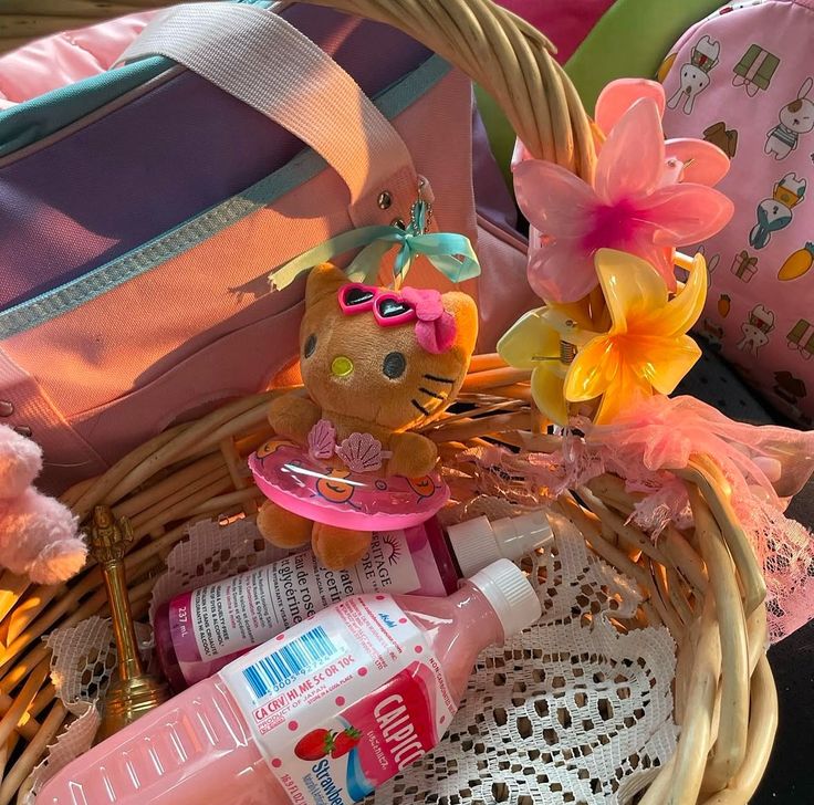 Summer Basket With Hello Kitty