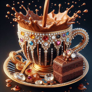Jeweled Coffee Cup with Cake