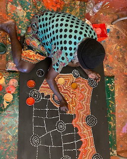 Australian Aboriginal Artist Painting