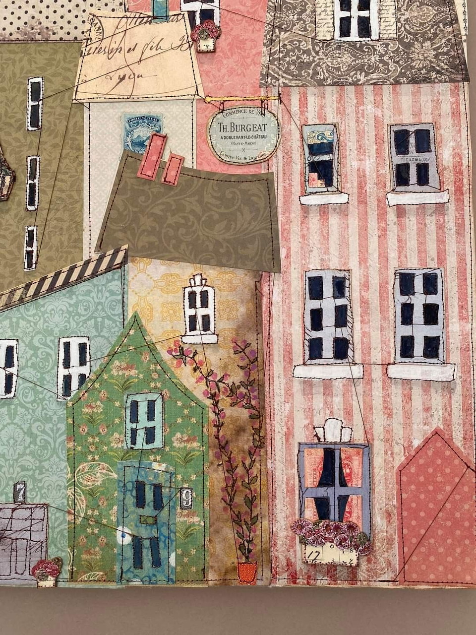Whimsical Paper Collage Houses