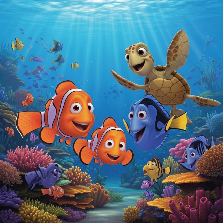 Finding Nemo Underwater Scene