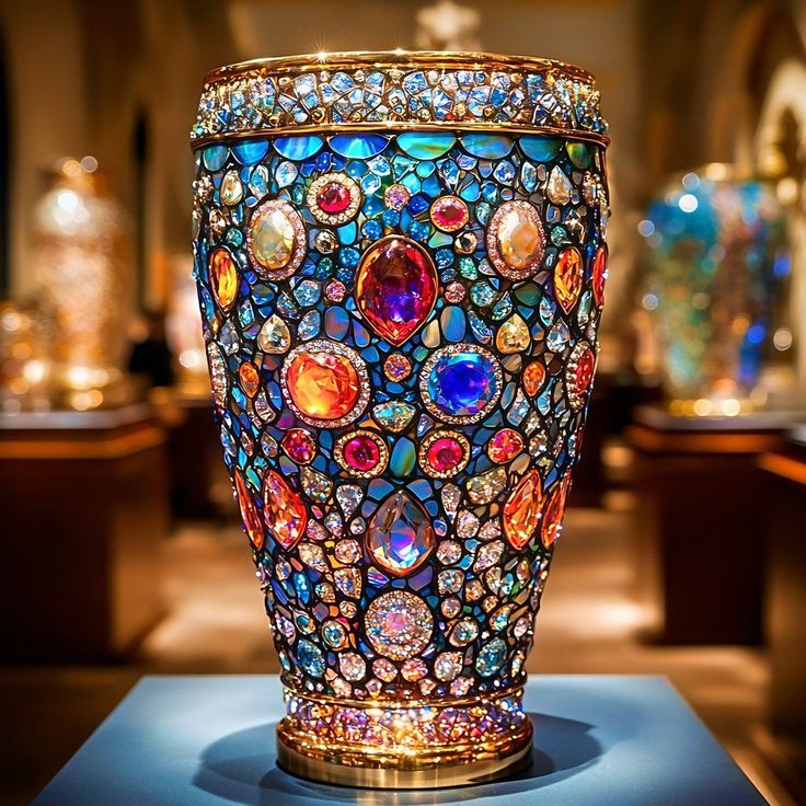 Jeweled Bohemian Vase