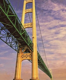 Mackinac Bridge at Sunset