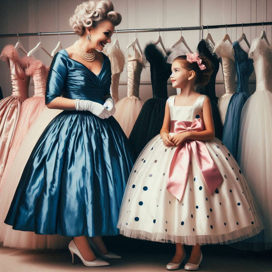 Vintage Dress Fitting Moment