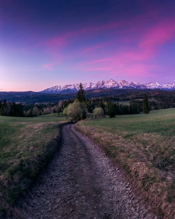 Mountain Landscape at Dusk