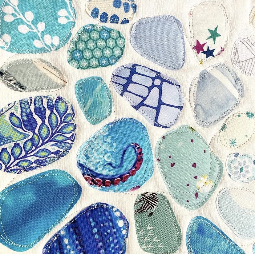 Sea Glass Fabric Quilt