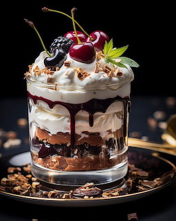 Layered Cherry Chocolate Trifle