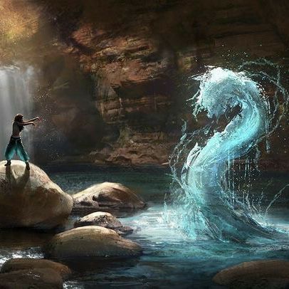 Woman Facing Water Spirit