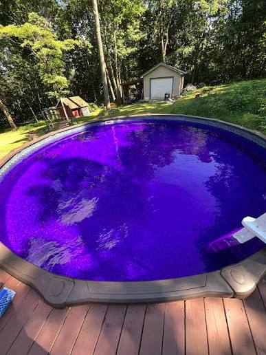 Purple Pool Water