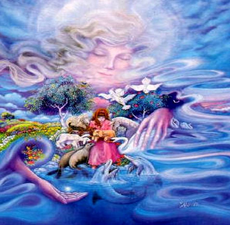 Fantasy Girl Ethereal Cloudscape