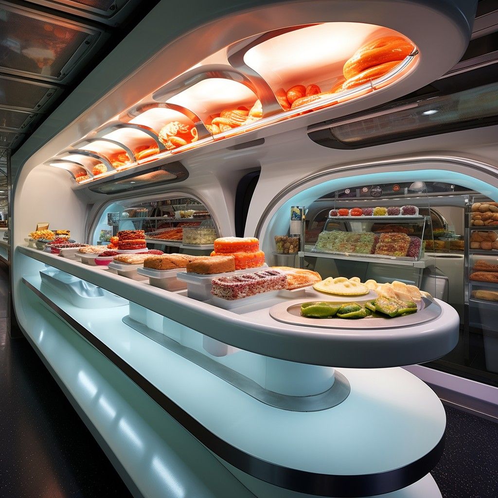 Futuristic Buffet Counter