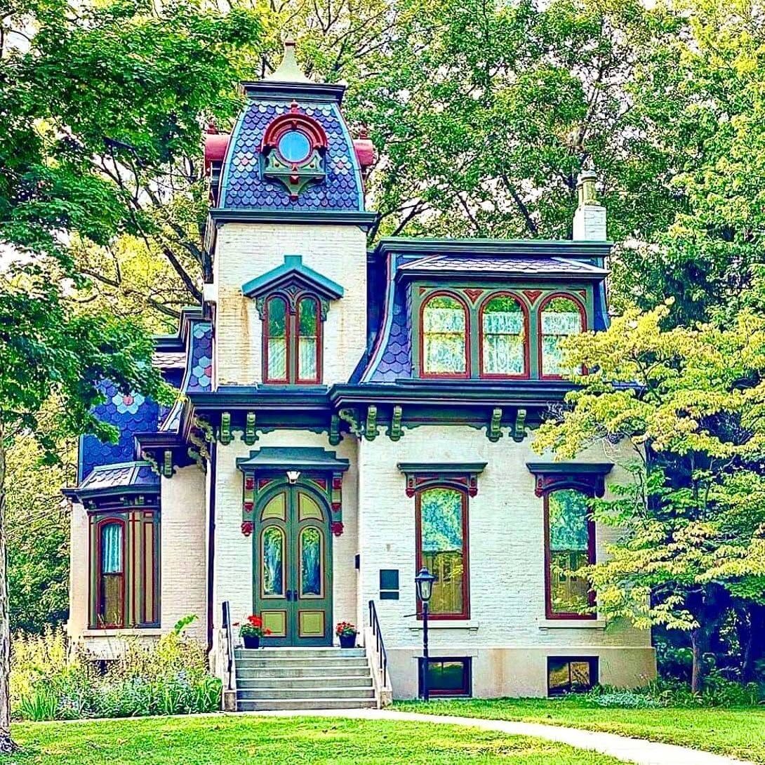 Victorian House with Blue Trim