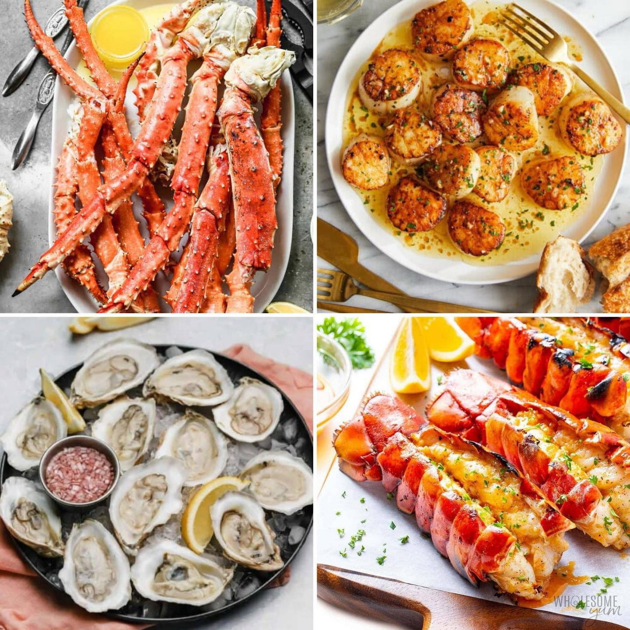 Seafood Dish Collage