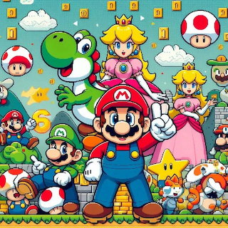 Mario Character Collage